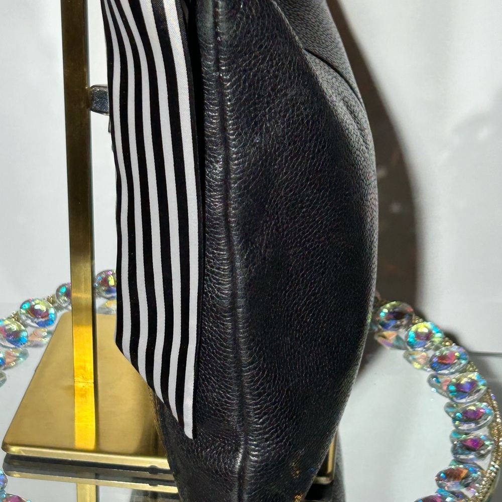 Coach Black Leather Bag bow not included. - Picture 5 of 16